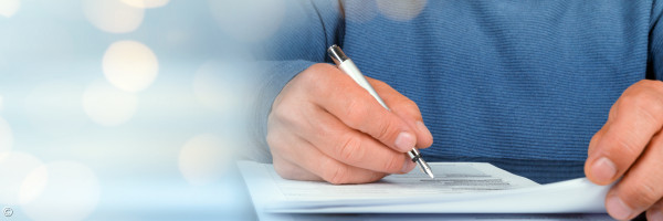 Beispielbild für eine Unterschrift auf einem Anmeldebogen